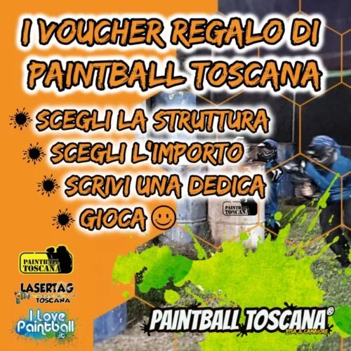 Voucher regalo Paintball Toscana per Paintball e Laser Tag