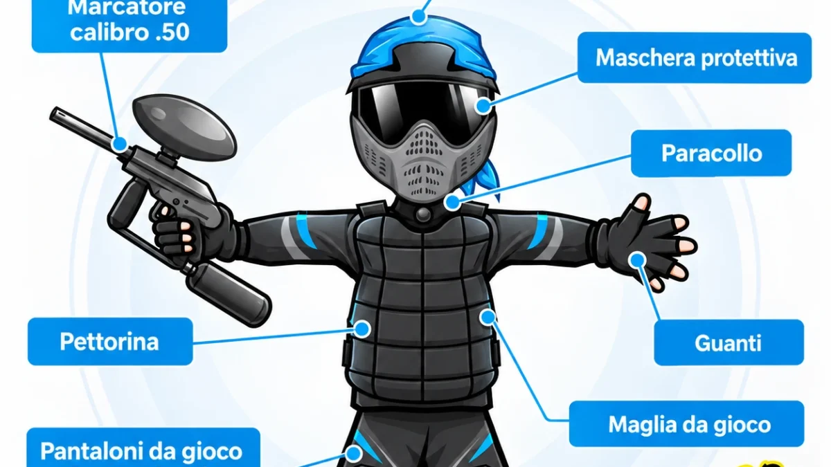 Ecco cosa comprende partita paintball Pisa o Camaiore