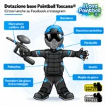 Ecco cosa comprende partita paintball Pisa o Camaiore